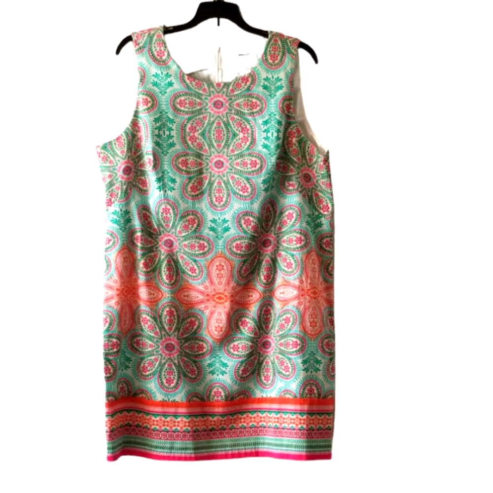 London Style Collection Sleeveless Printed Dress
